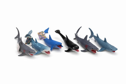 Set 12 animale marine figurine mari 25 cm rechini, delfini si balene, modele diverse