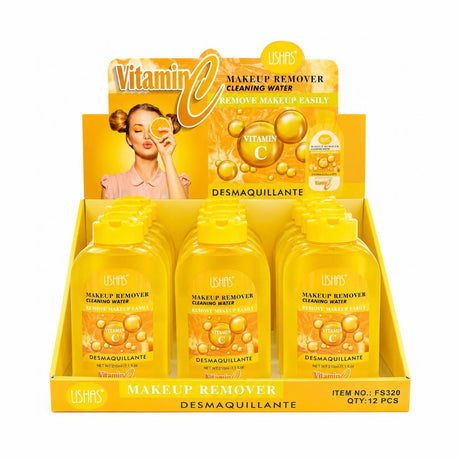 Set 12 Apă Micelară Demachiantă cu Vitamina C USHAS 210 ml – Curățare Delicată și Luminozitate