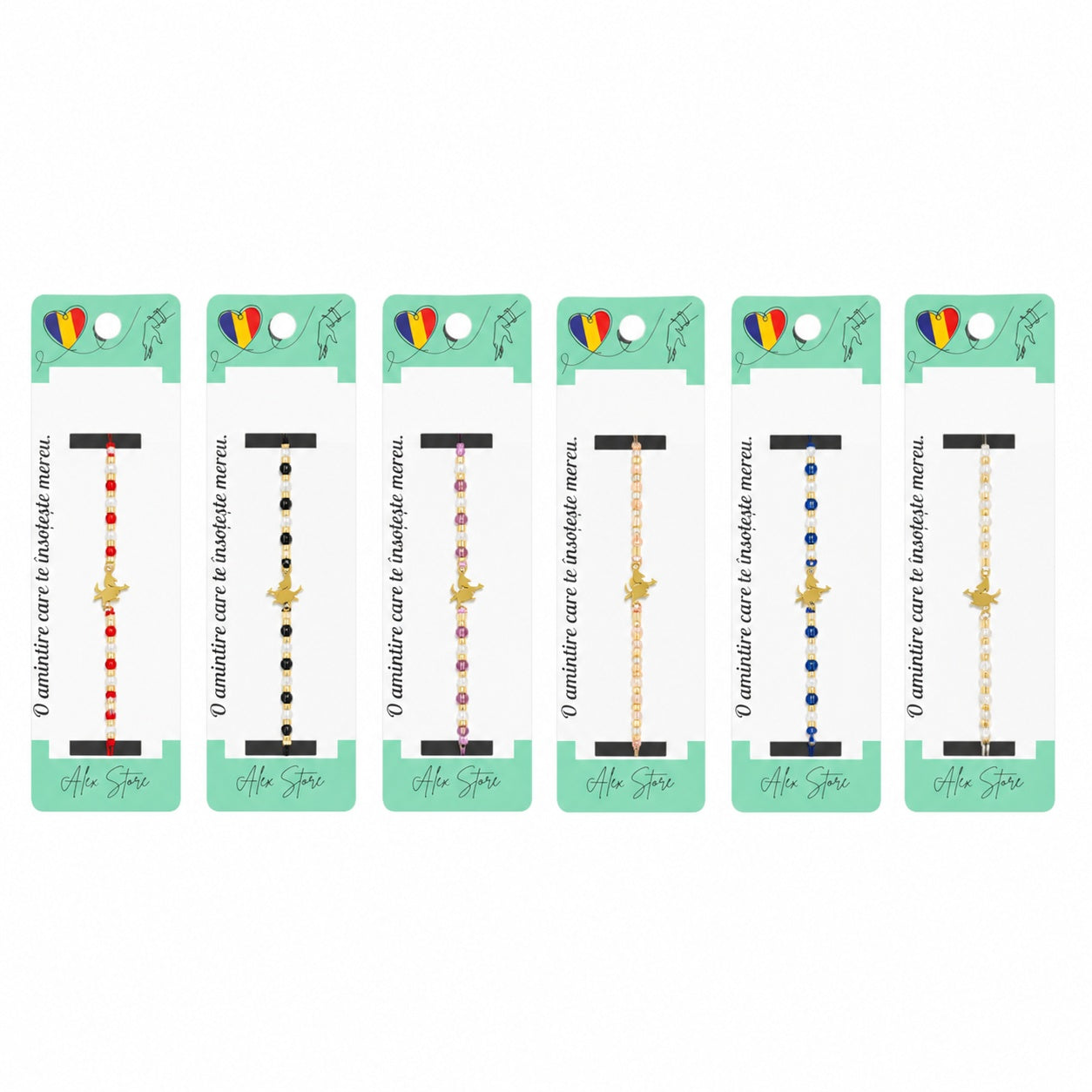 Set 12 Brățări cu Pandantiv Broscuță și Delfin, Reglabile, Multicolore