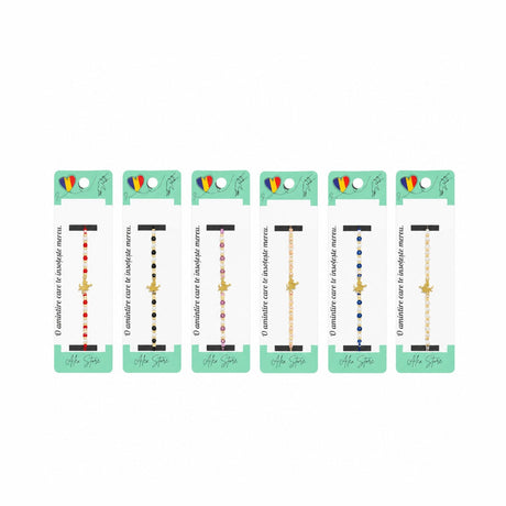 Set 12 Brățări cu Pandantiv Broscuță și Delfin, Reglabile, Multicolore