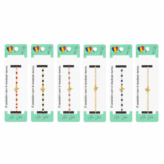Set 12 Brățări cu Pandantiv Broscuță și Delfin, Reglabile, Multicolore