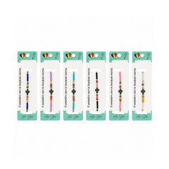Set 12 Brățări cu Pandantiv Cruce, Reglabile, Multicolore