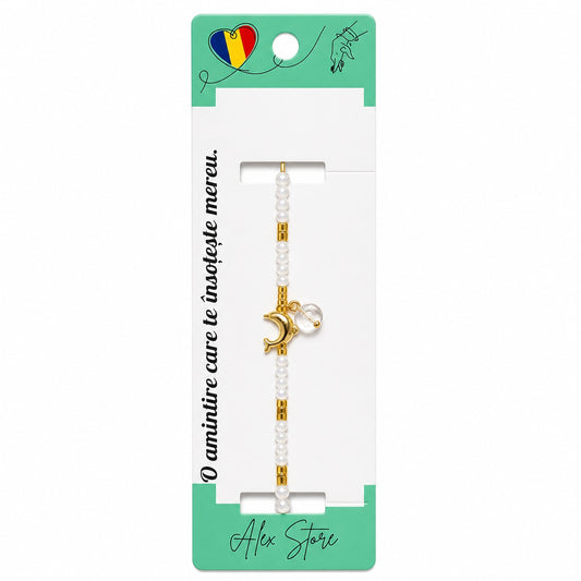 Set 12 Brățări cu Pandantiv Delfin, Reglabile, Multicolore, cu Mărgele Decorative și Detalii Aurii
