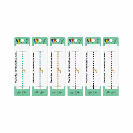 Set 12 Brățări cu Pandantiv Delfin, Reglabile, Multicolore
