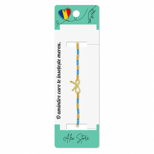 Set 12 Brățări cu Pandantiv Fundiță, Reglabile, Multicolore, cu Mărgele Decorative
