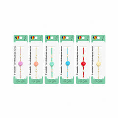 Set 12 Brățări cu Pandantiv Scoică Colorată, Reglabile, Multicolore