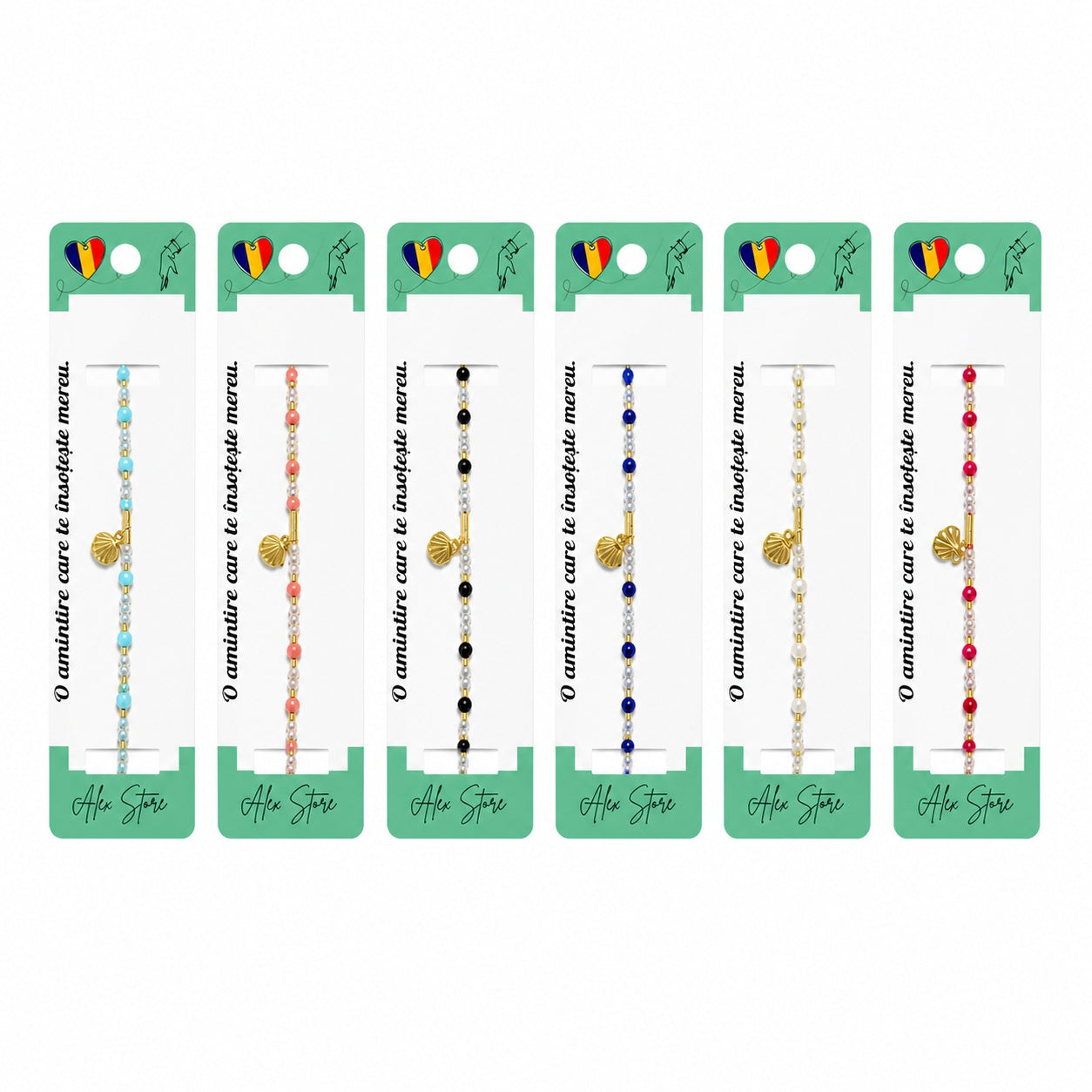 Set 12 Brățări cu Pandantiv Scoică, Reglabile, Multicolore, Stil Marin Elegant