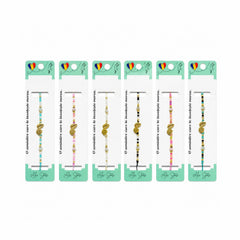 Set 12 Brățări cu Pandantiv Scoici Aurii, Reglabile, Multicolore