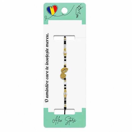 Set 12 Brățări cu Pandantiv Scoici Aurii, Reglabile, Multicolore