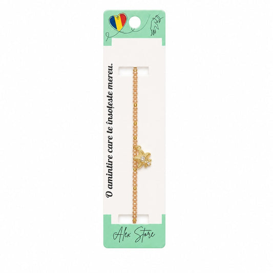 Set 12 Brățări cu Pandantiv Stea de Mare și Cristal, Multicolore