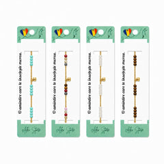 Set 12 Brățări de Mână Reglabile cu Pandantiv Inimioară – Brățări Elegante cu Mărgele