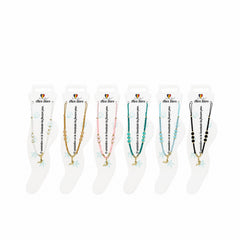 Set 12 bratari de picior Roxe, 20cm, margele colorate si charm delfin, reglabile