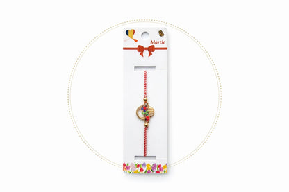 Set 12 Bratari Martisor Cosulet cu Flori si Buburuza, Auriu, Design Premium