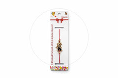 Set 12 bratari martisor cu cosar cu scara, simbol noroc, snur reglabil alb-rosu