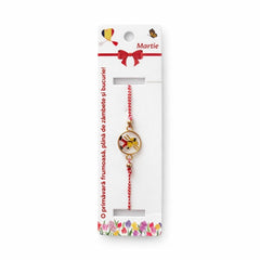 Set 12 bratari martisor cu cosar norocos, snur rosu alb, ambalate individual