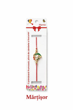 Set 12 Bratari Martisor cu Lalea , Cadou 1 Martie pentru Femei, Simbol Primavara