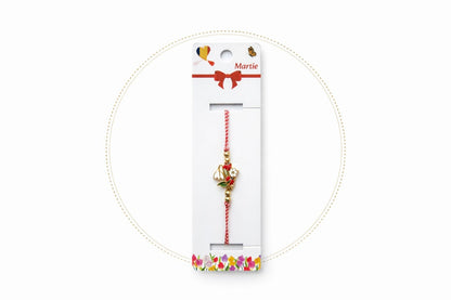 Set 12 Bratari Martisor Ghiocel cu Floare Alba si Buburuza, snur reglabil