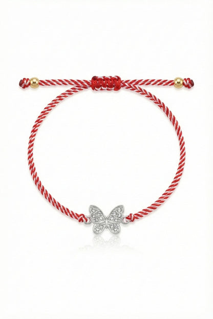 Set 12 bratari Martisor reglabile, Fluture cu cristale, Cadou 1 Martie