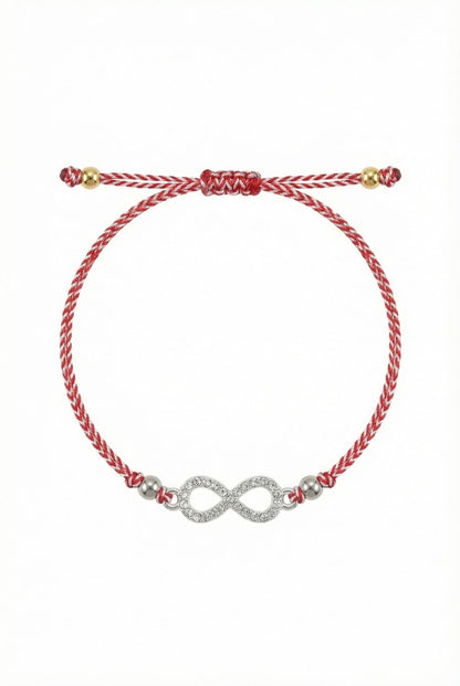 Set 12 bratari Martisor reglabile, Infinit cu cristale, Cadou 1 Martie