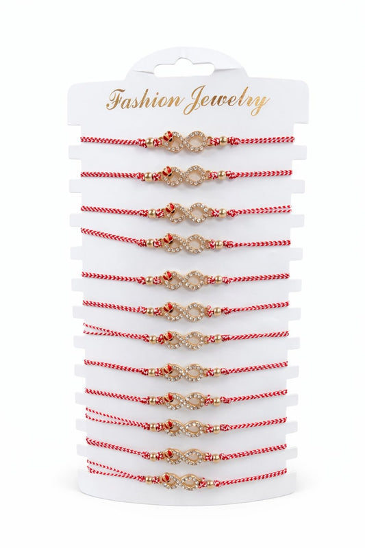 Set 12 bratari Martisor reglabile, Infinit cu gargarita, Cadou 1 Martie
