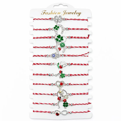 Set 12 bratari Martisor reglabile, Potcoava cu gargarita, Cadoul Perfect de 1 Martie