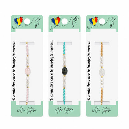 Set 12 Brățări Reglabile cu Mărgele și Pietre Decorative – Brățări Elegante