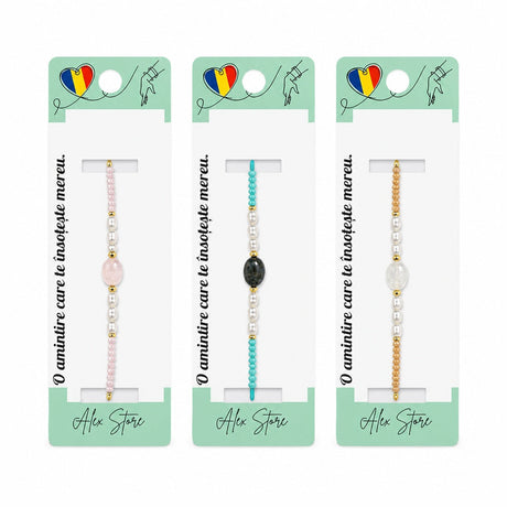 Set 12 Brățări Reglabile cu Mărgele și Pietre Decorative – Brățări Elegante