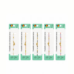 Set 12 Brățări Reglabile cu Pandantiv Scoică – Brățări de Mână cu Mărgele Colorate și Accente Aurii