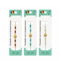 Set 12 Brățări Reglabile cu Pandantiv Scoică – Modele Colorate