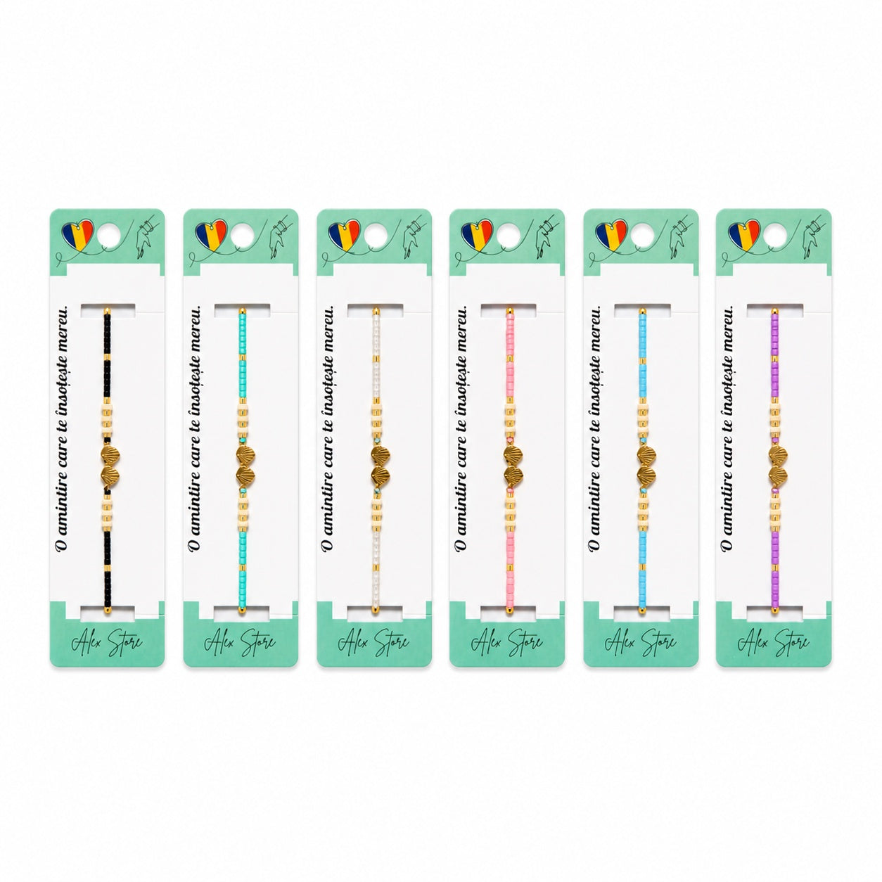 Set 12 Brățări Reglabile cu Pandantiv Scoici – Mărgele Colorate, Accesorii de Vară