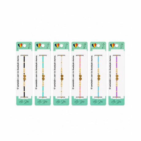 Set 12 Brățări Reglabile cu Pandantiv Scoici – Mărgele Colorate, Accesorii de Vară