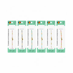Set 12 Brățări Reglabile cu Pandantiv Stea și Scoică, Multicolore