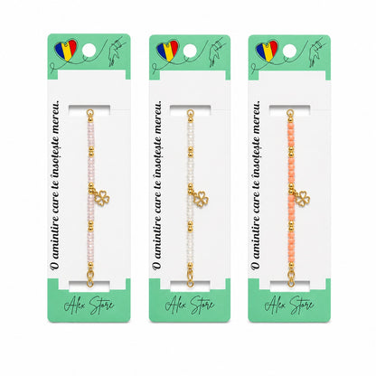 Set 12 Brățări Reglabile cu Pandantiv Trifoi Auriu – Brățări Elegante cu Mărgele
