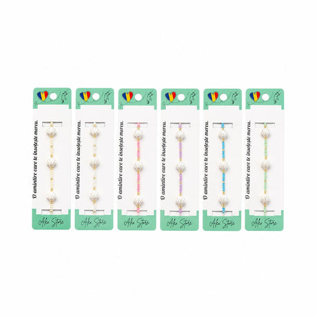 Set 12 Brățări Reglabile cu Pandantive Scoici Perlate – Brățări Elegante de Vară