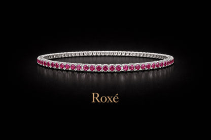 Set 12 bratari ROXE argintii elastice cu pietre magenta stralucitoare elegante