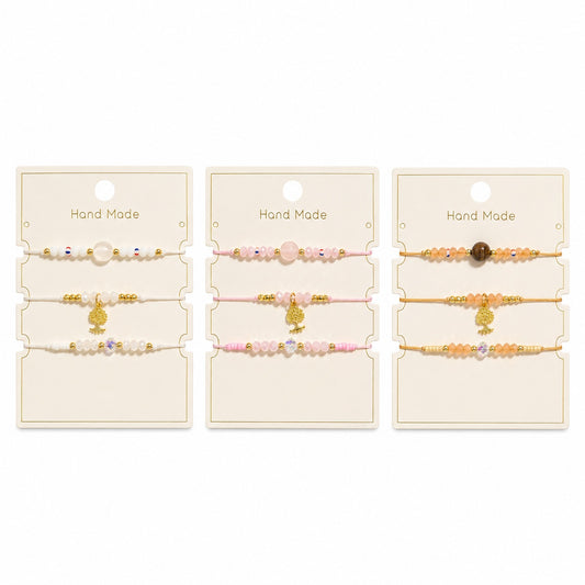 Set 12 Brățări Trio Handmade, copacul vietii – 36 Brățări Reglabile 16 cm, Design Delicat