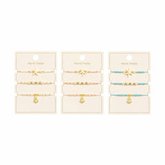 Set 12 Brățări Trio Handmade cu Stea de Mare – 16 cm, Reglabile, Culori Diferite
