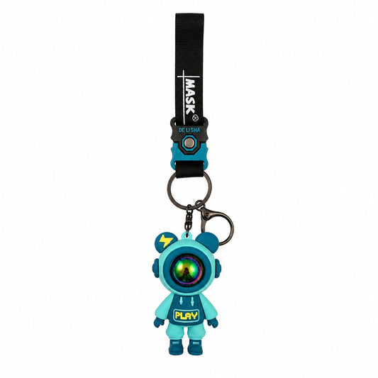 Set 12 Brelocuri Astronaut 7 cm pentru Chei și Ghiozdan – Diverse Culori, Model Space