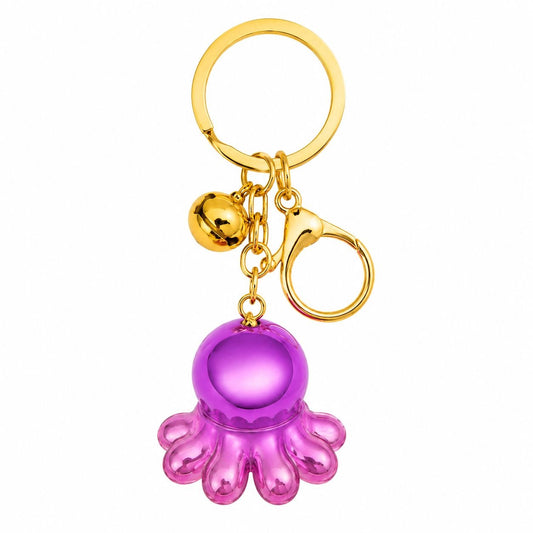 Set 12 Brelocuri Caracatiță 4 cm – Mix Culori, Accesorii Drăguțe pentru Chei, Ghiozdan și Geantă