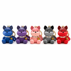 Set 12 Brelocuri Cățeluș 6 cm – Mix Culori, Accesorii pentru Chei, Ghiozdan și Geantă