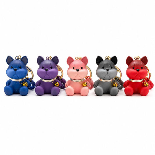 Set 12 Brelocuri Cățeluș 6 cm – Mix Culori, Accesorii pentru Chei, Ghiozdan și Geantă