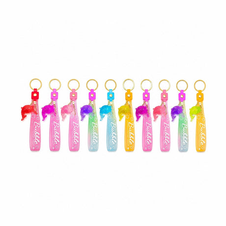 Set 12 Brelocuri Colorate 6 cm – Brelocuri Decorative pentru Chei și Ghiozdan, Diverse Culori