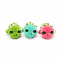 Set 12 Brelocuri de Plus Țestoasă 14 cm – Brelocuri Pufoase Mix Culori pentru Ghiozdan și Chei