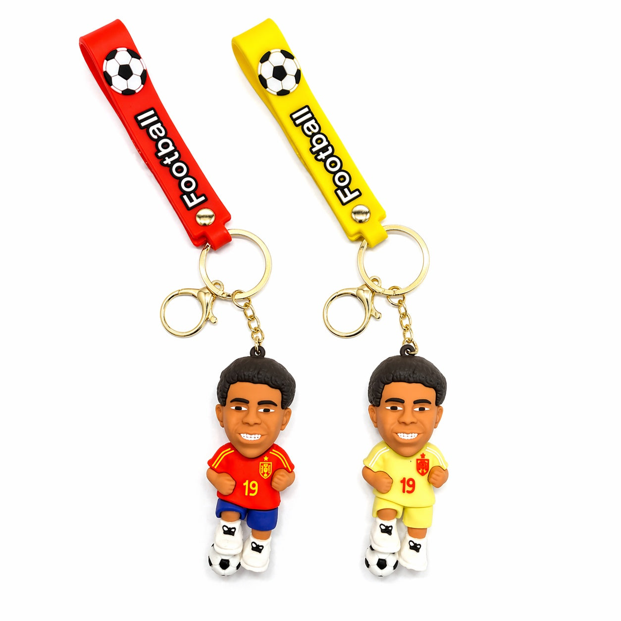 Set 12 brelocuri fotbaliști , 6 cm, din silicon, modele diferite