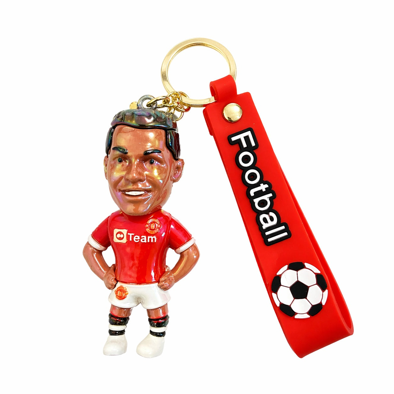 Set 12 Brelocuri Fotbaliști 9 cm – din Silicon Plastifiat, Diverse Modele
