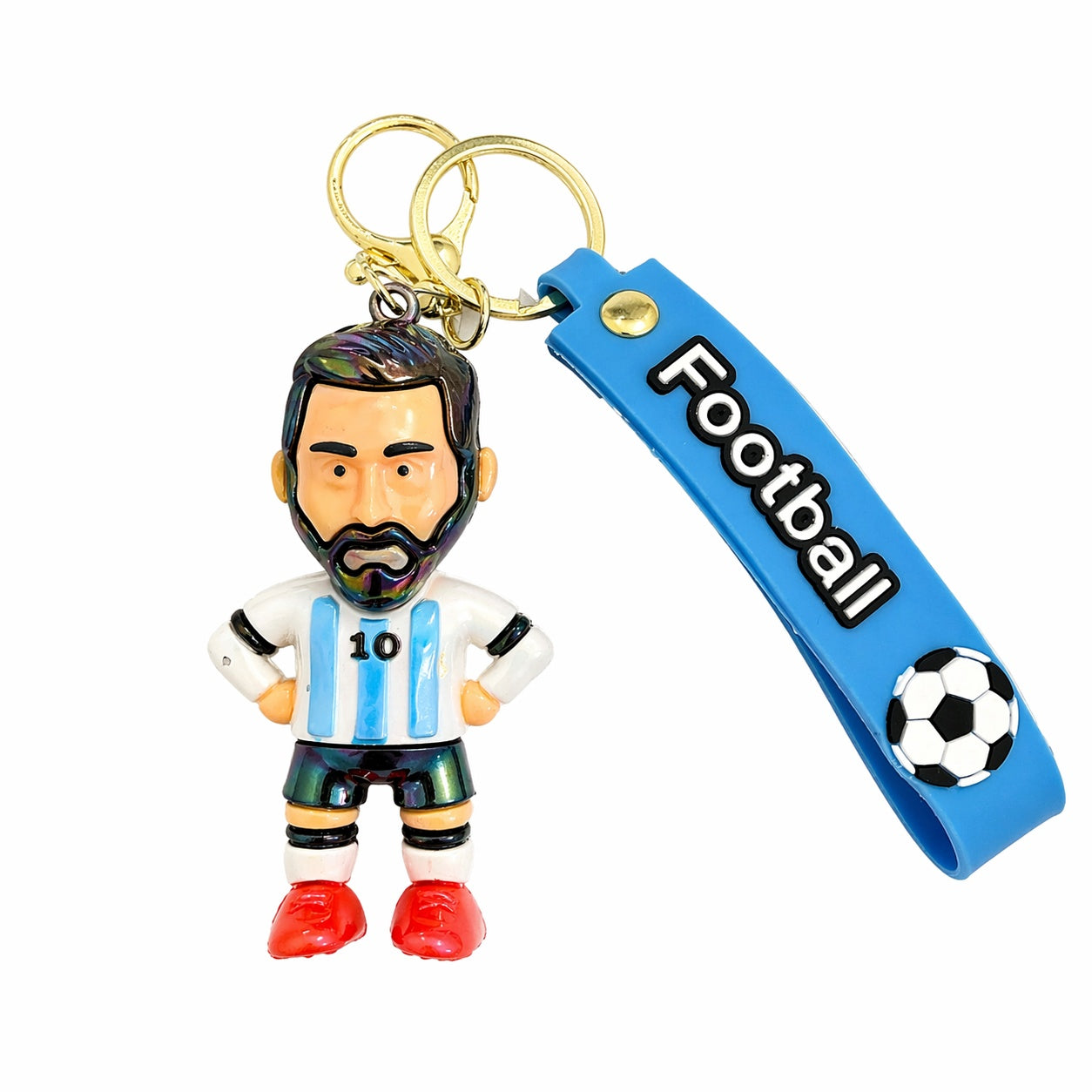 Set 12 Brelocuri Fotbaliști 9 cm – din Silicon Plastifiat, Diverse Modele