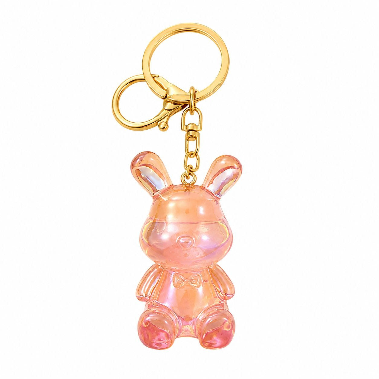 Set 12 Brelocuri Iepuraș 5.5 cm – Mix Culori Iridescente, Accesorii Drăguțe pentru Chei și Ghiozdane