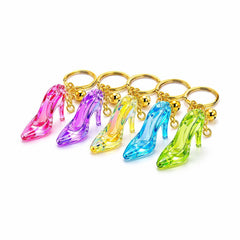 Set 12 Brelocuri Pantof cu Toc 6.5 cm – Mix Culori, Accesorii Elegante pentru Chei și Genți