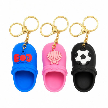 Set 12 Brelocuri Papuc 7 cm pentru Chei și Ghiozdan – Diverse Culori și Modele