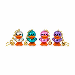 Set 12 Brelocuri Rățușcă 5 cm – Mix Culori Metalizate, Accesorii Drăguțe pentru Chei și Genți